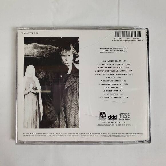 Sting Nothing Like the Sun CD 1987 A&M Records Classic Rock Jazz Pop Fusion - Picture 3 of 3